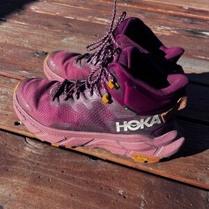 Women's Hoka Trail Code GTX, Hot Sauce/Earthenware, 8.5 B Medium